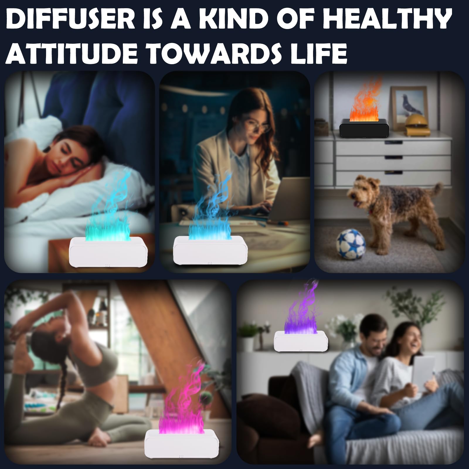 Gift-ready fireplace diffuser with oils sold separately