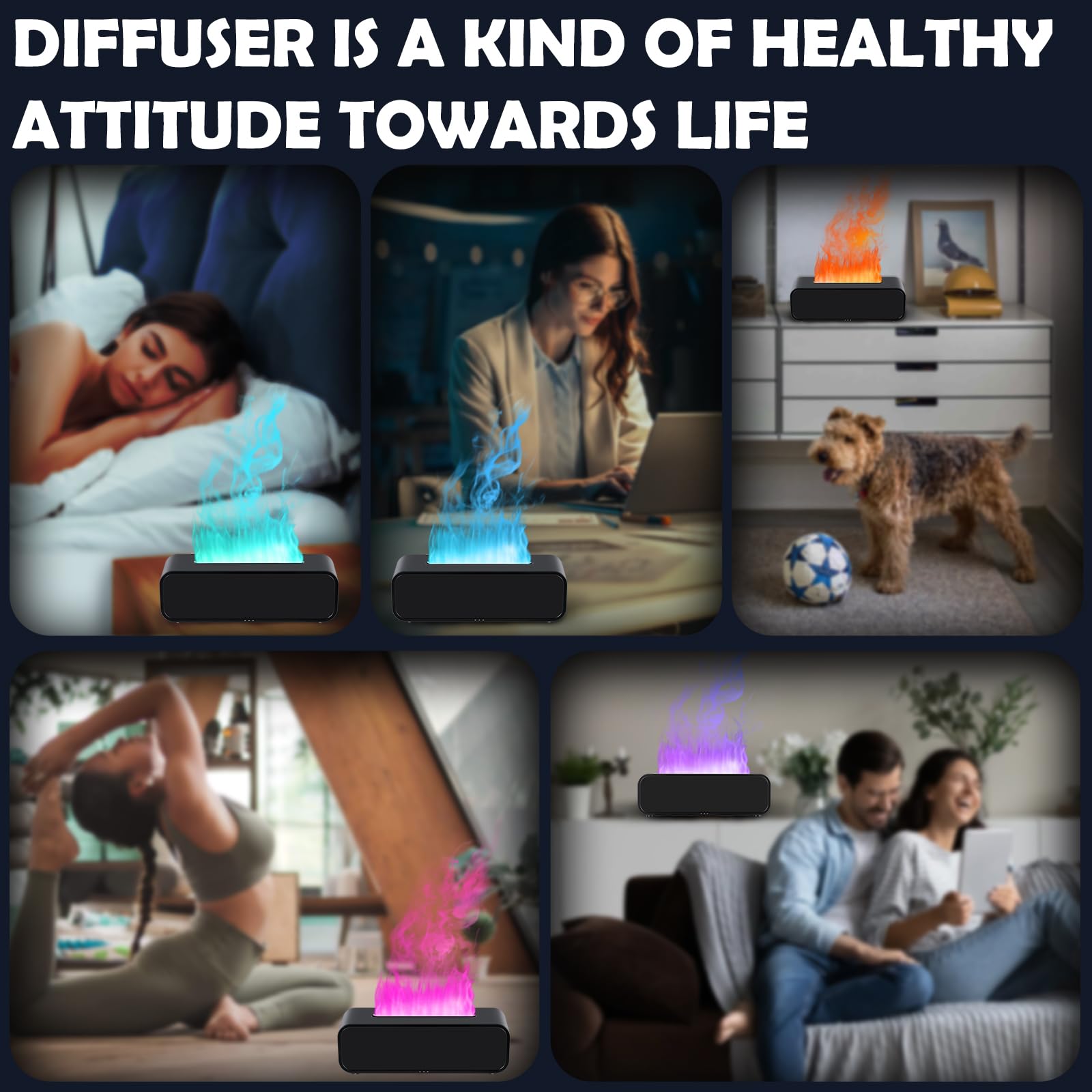 Gift-ready flame diffuser suitable for birthdays and holidays