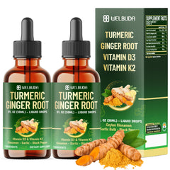 Two bottles of 7in1 liquid turmeric drops