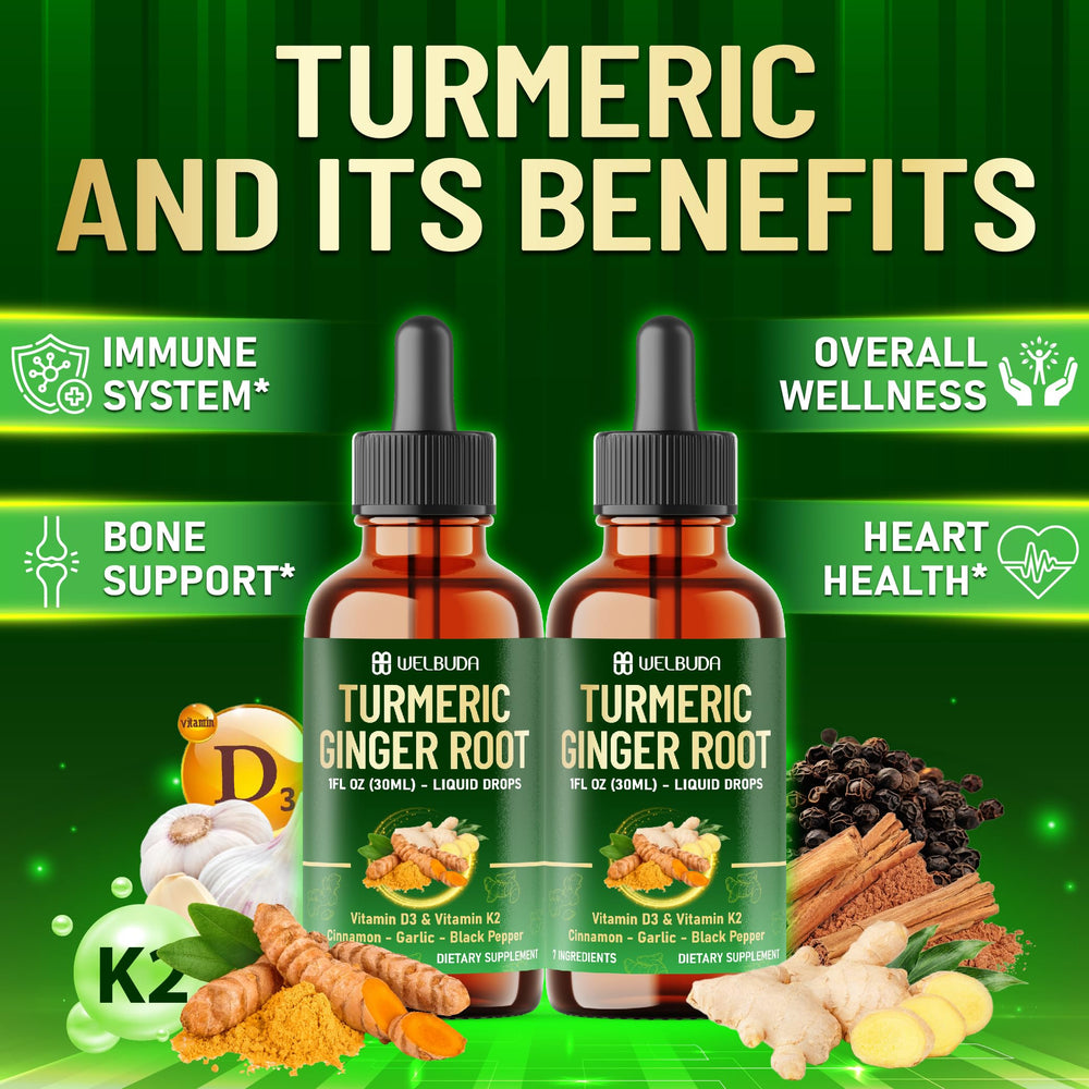 Dosing dropper with turmeric liquid