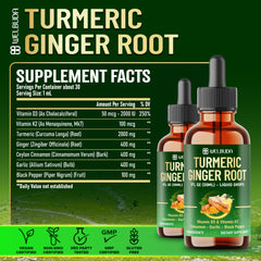 Ingredients include turmeric, ginger, cinnamon, garlic