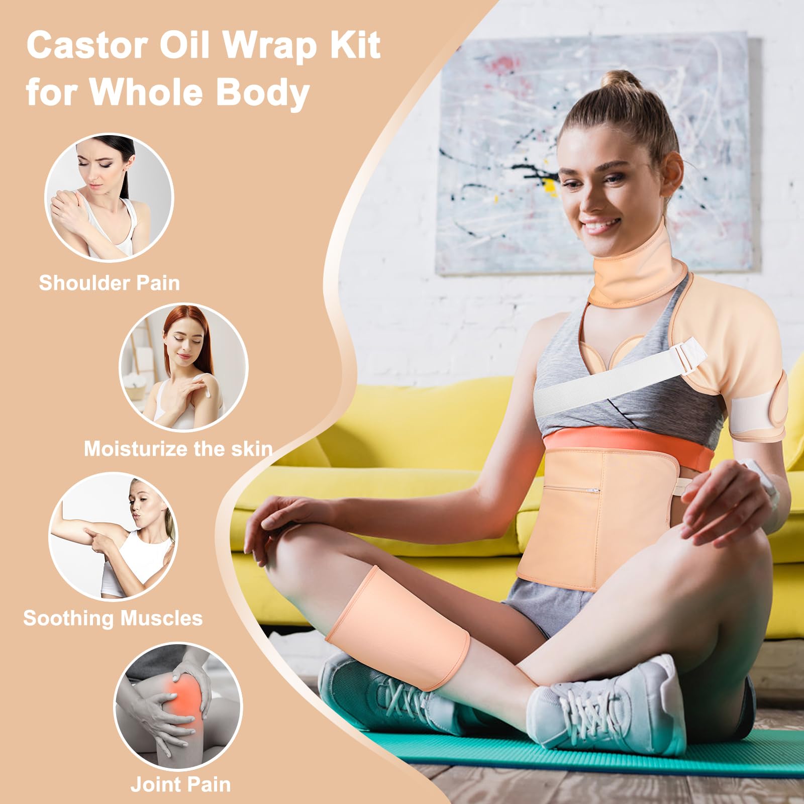 Castor oil pack wrap for liver