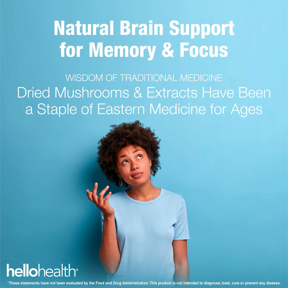 Bottle label showing 8-in-1 Mushroom Liquid Drops