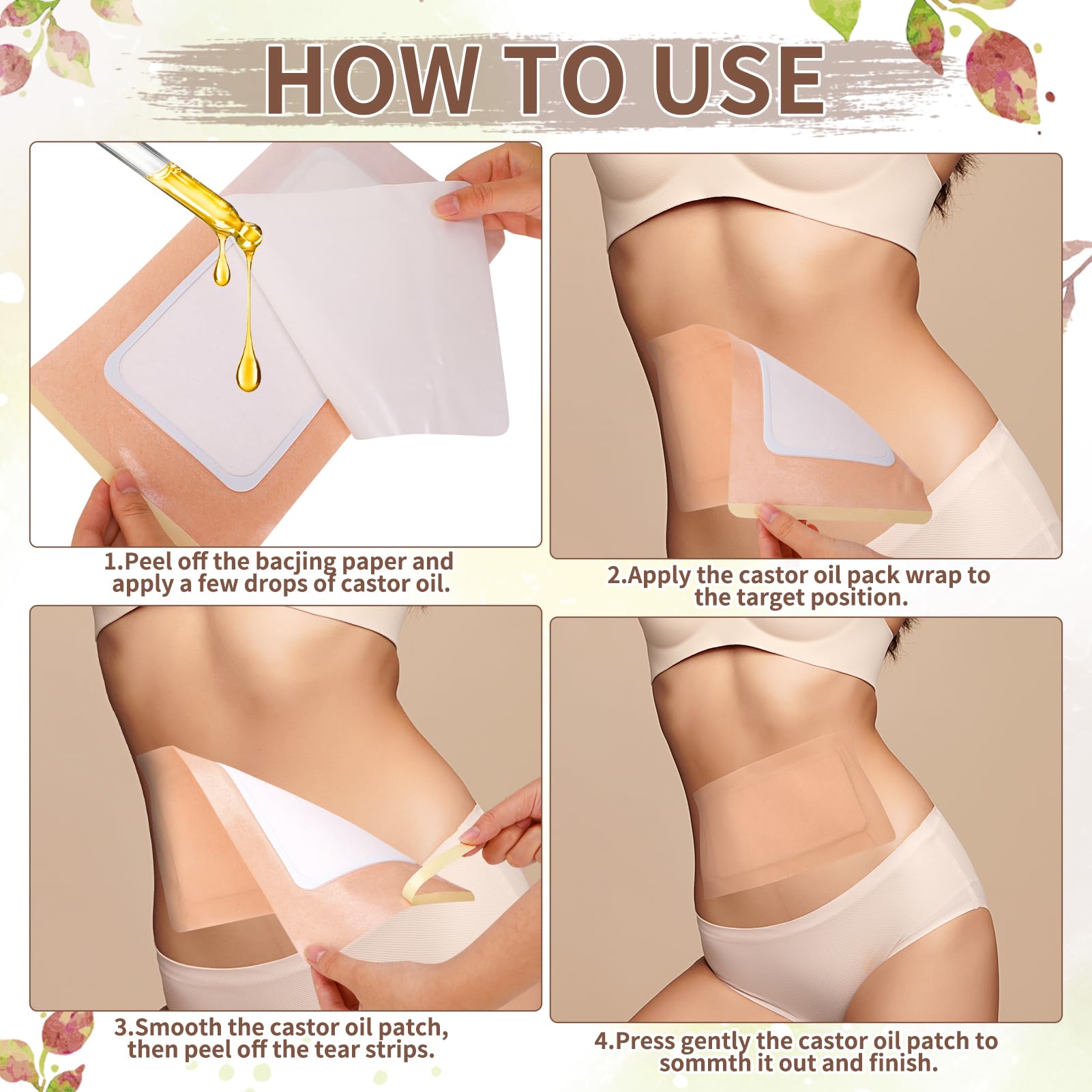 Center cotton pad for oil absorption
