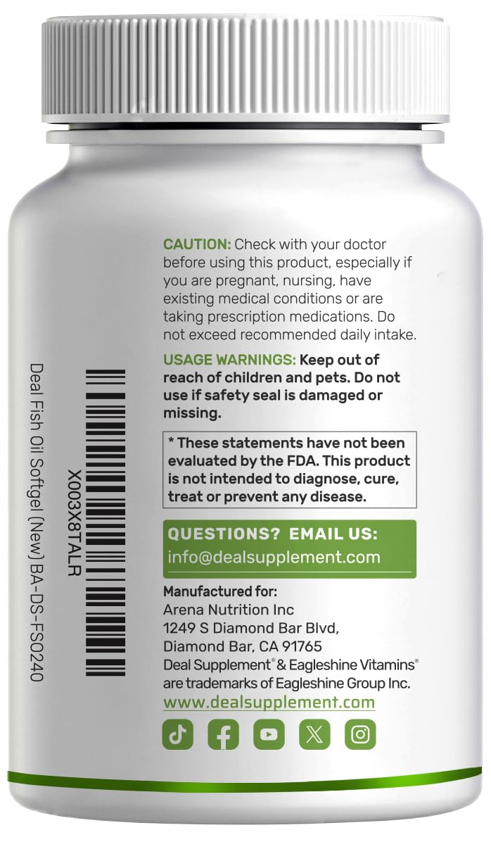 80-day supply: 240 softgels per bottle