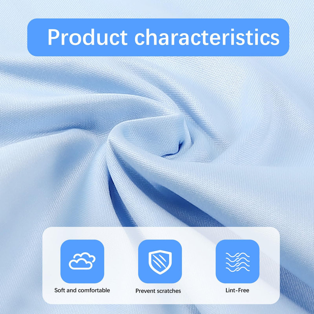 Soft microfiber cloth close-up showing lint-free surface