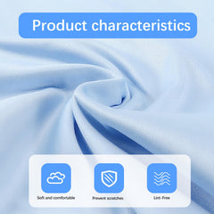 Soft microfiber cloth close-up showing lint-free surface