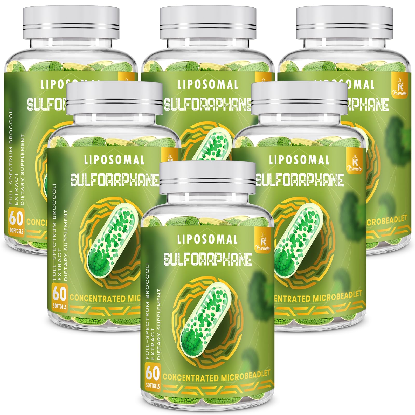 Product label for 800 mg Liposomal Sulforaphane