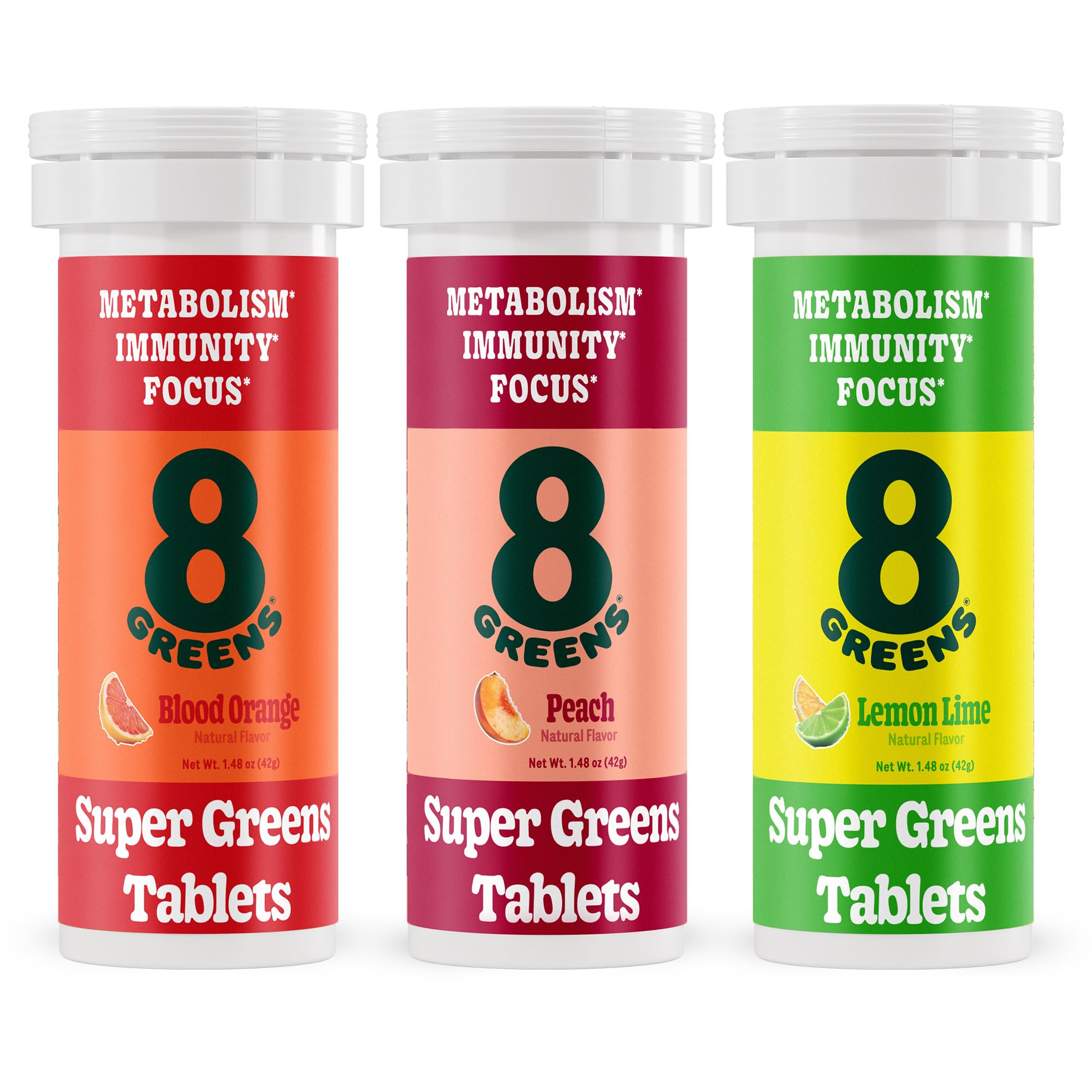 8Greens Supergreens tablets bottle and packaging