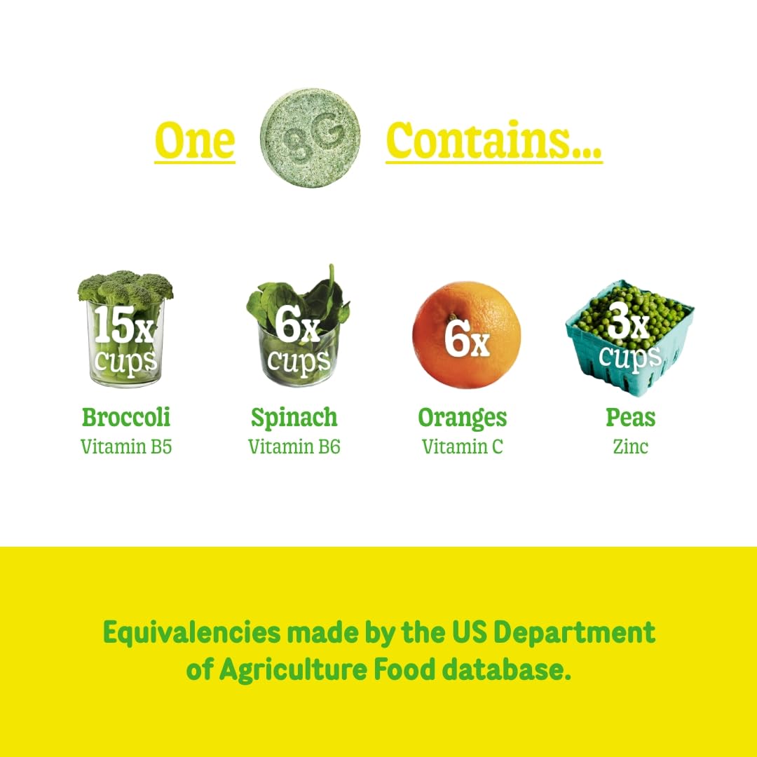 Icons on 8Greens packaging indicate vegan, gluten-free, dairy-free, and sugar-free.