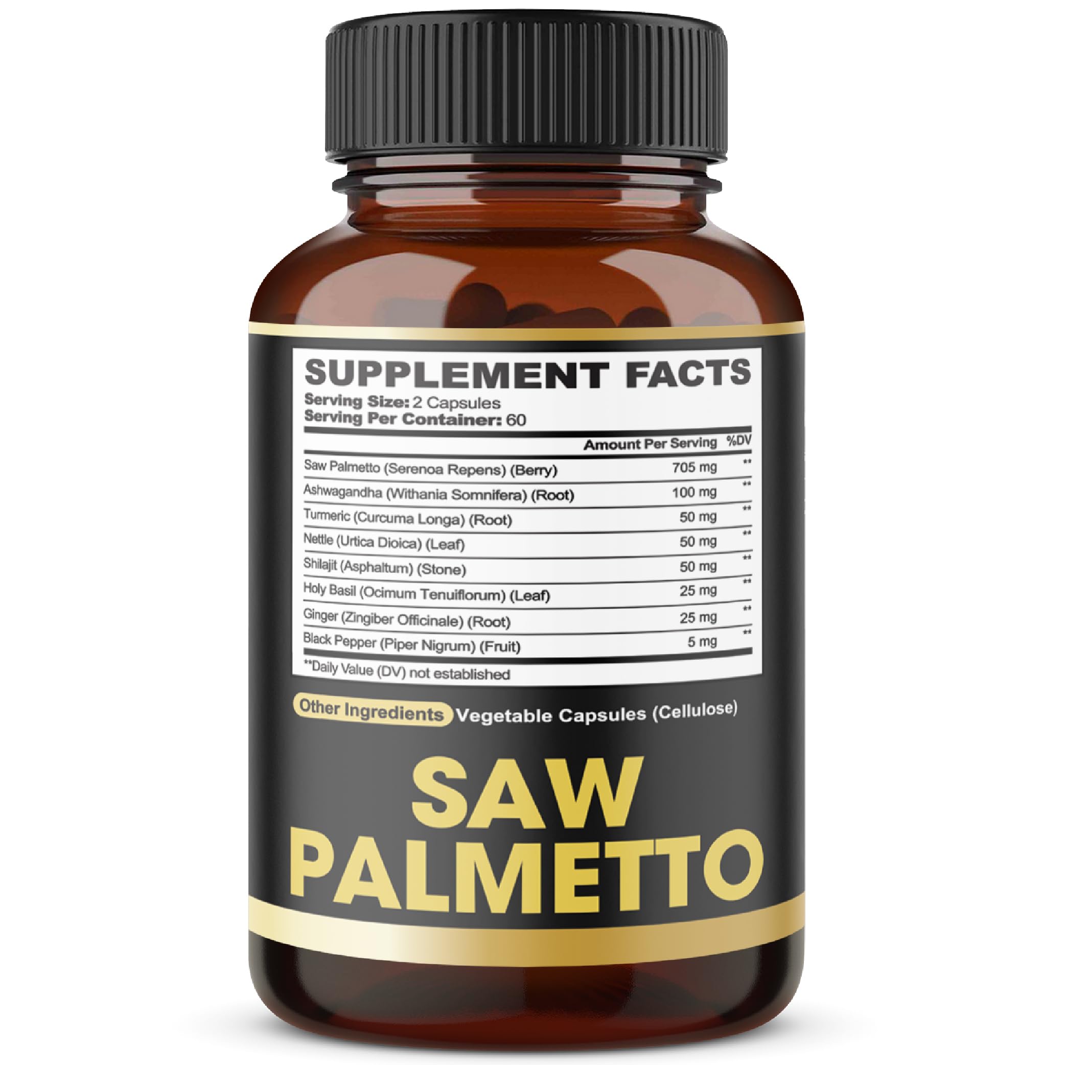 Capsules next to ingredients showcasing 8-in-1 blend