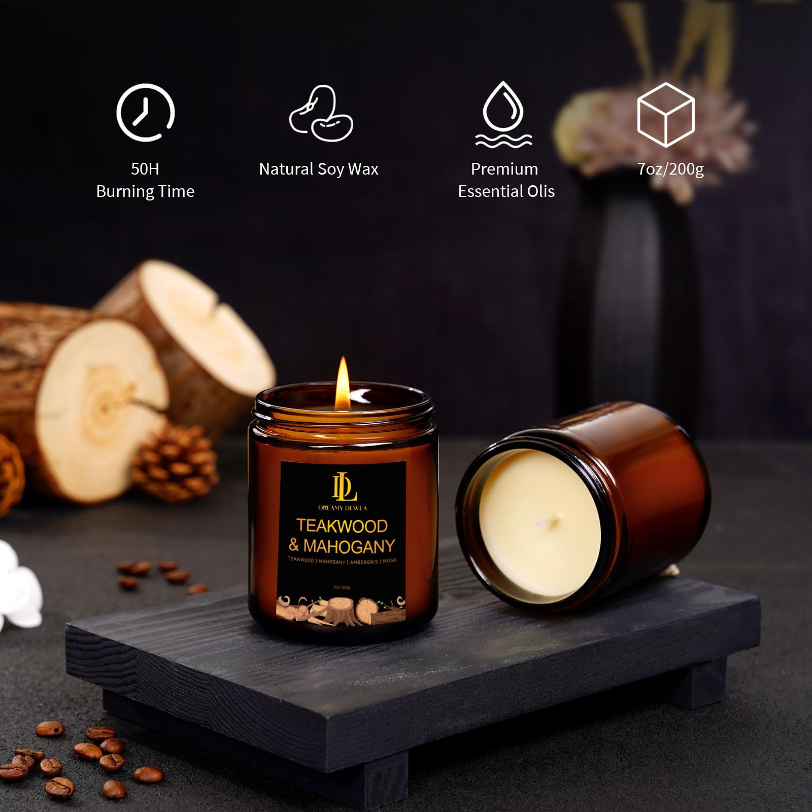 Classic Cologne scented candle in 8-pack set