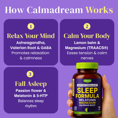Close-up of 9-in-1 Melatonin Sleep Aid bottle label