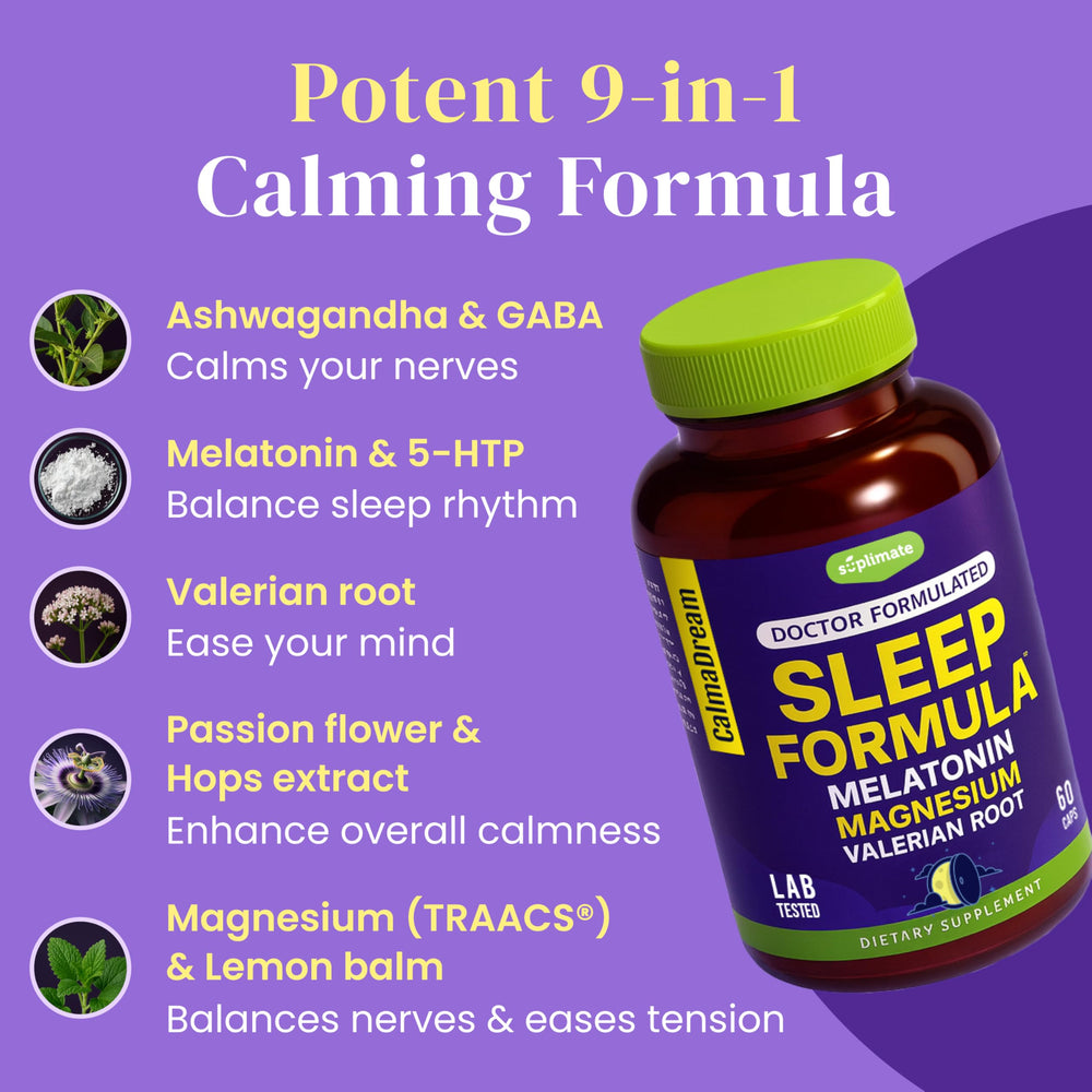 Capsules of 9-in-1 Sleep Aid with Melatonin and Magnesium