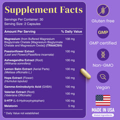 Supplement facts panel on 9-in-1 Sleep Aid