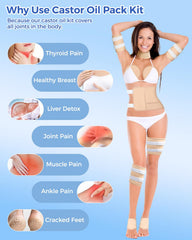 Chest wrap A for 9-piece castor oil pack wrap kit