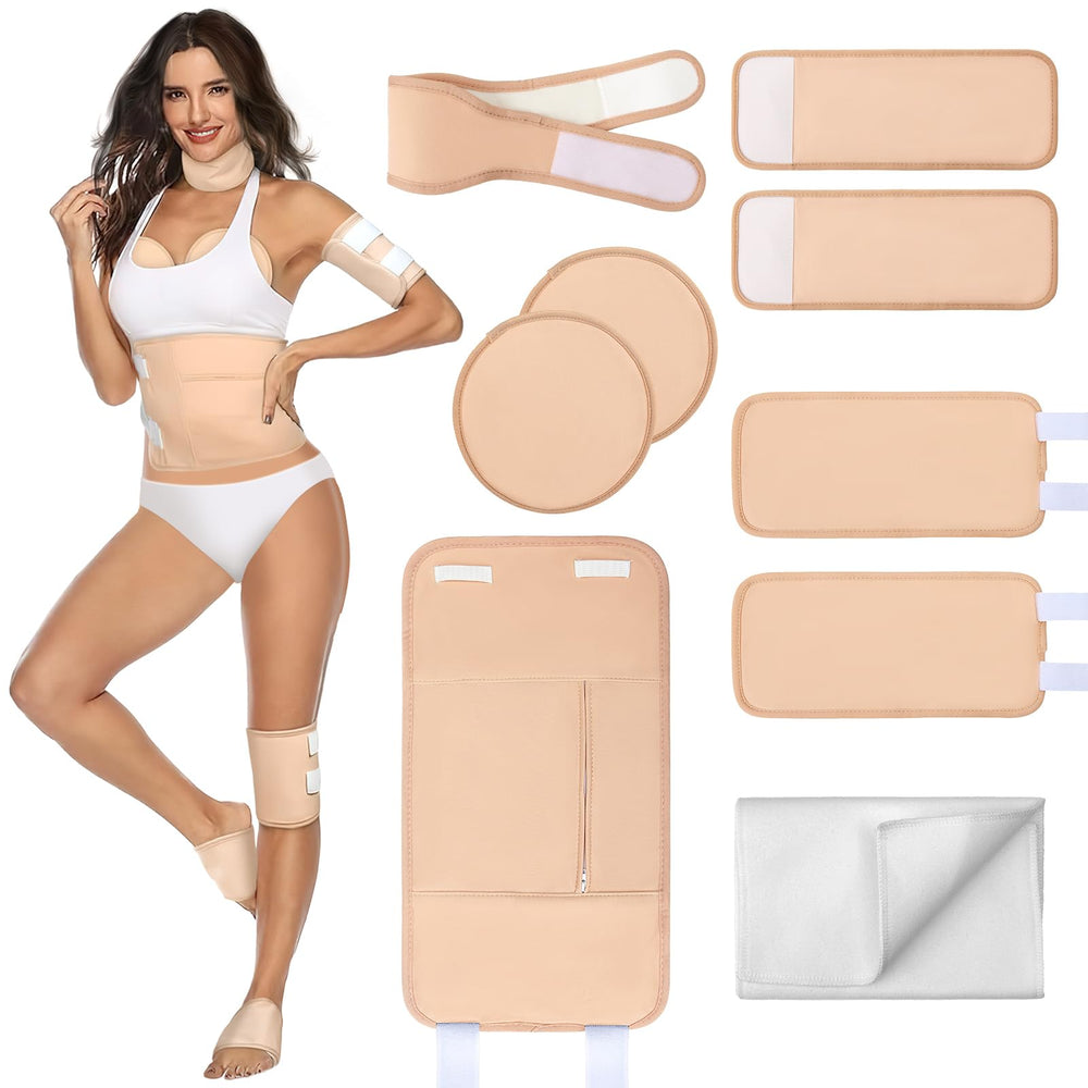 Neck wrap for 9-piece castor oil pack wrap kit