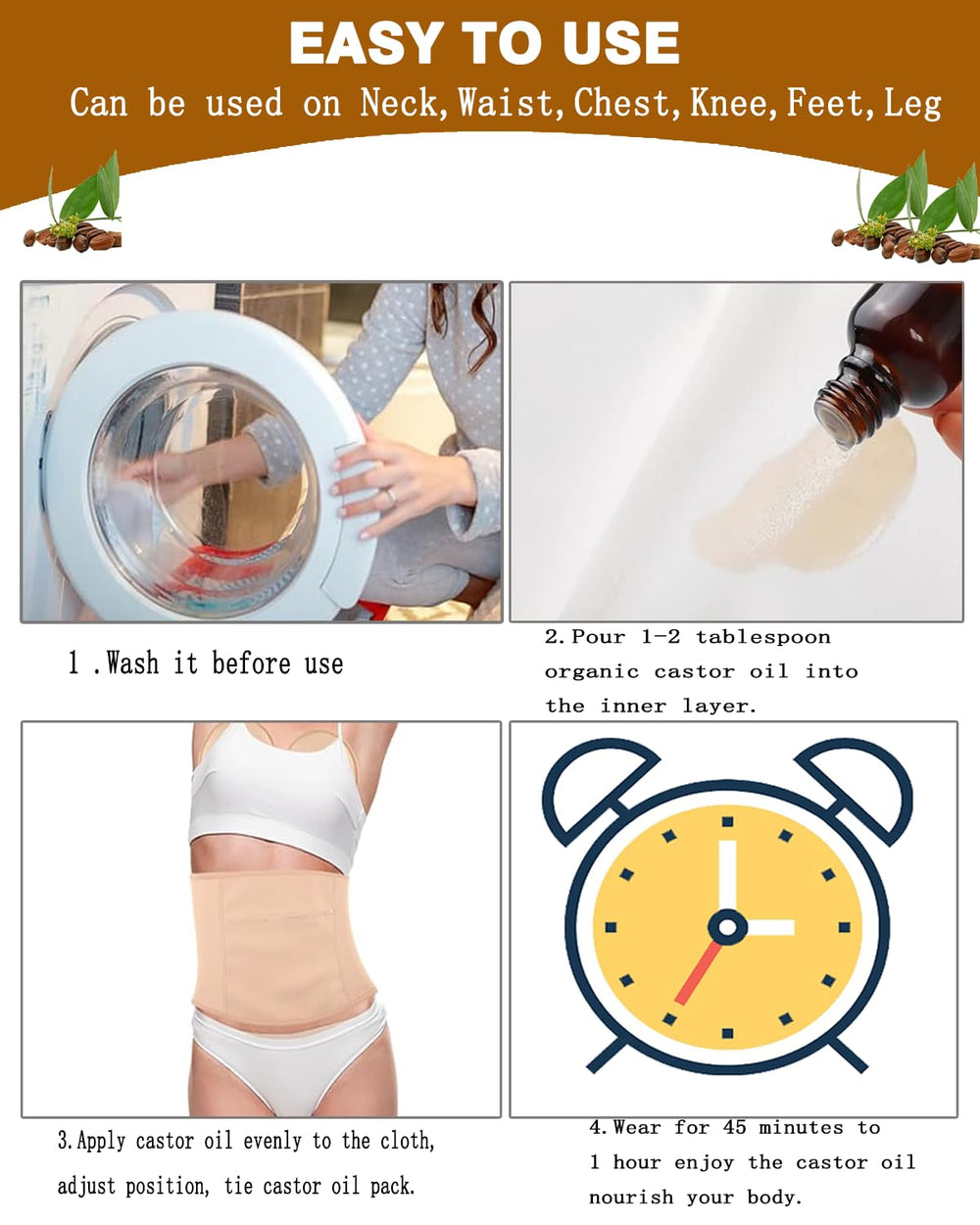 Castor oil wraps for knee (2)
