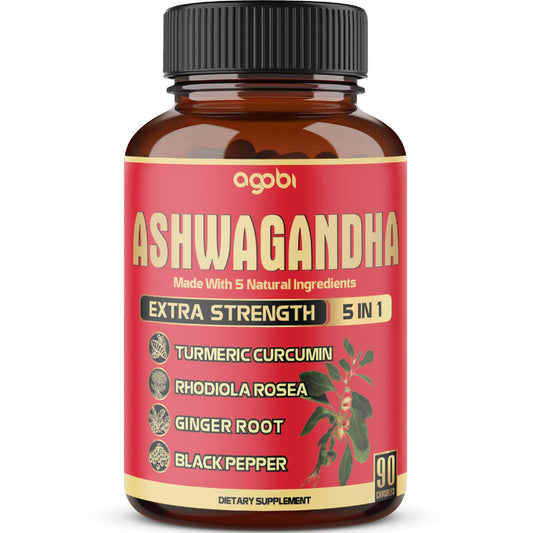 90 capsules bottle of Ashwagandha supplement