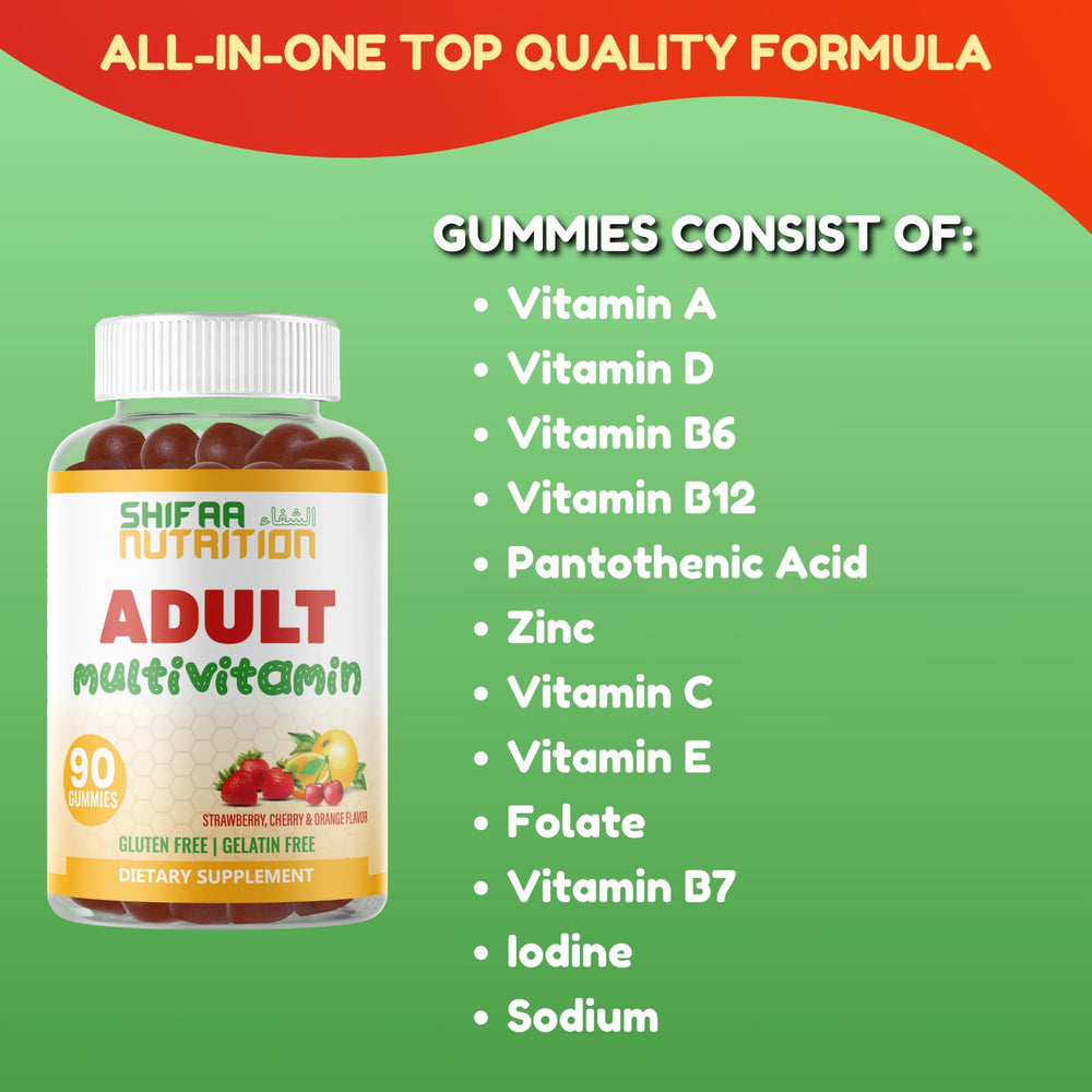 90-count 45-day supply bottle of gummy vitamins