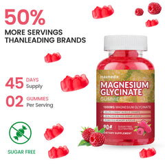 90 count peach magnesium glycinate gummies bottle