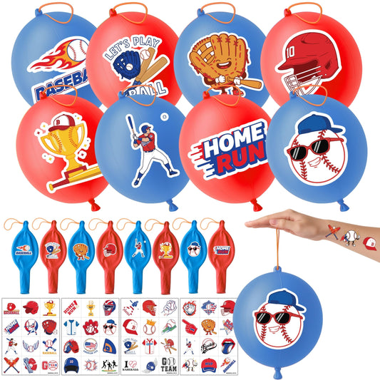 91balloons baseball punch balloons blue and red for lively party decor and games