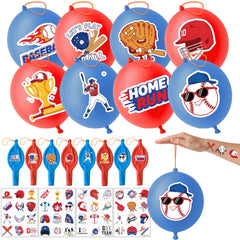 91balloons baseball punch balloons blue and red for lively party decor and games