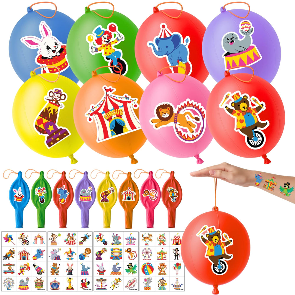 91BALLOONS carnival punch balloons 18-inch for lively games and colorful party decor.