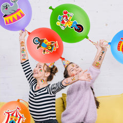 91BALLOONS carnival tattoos pre-cut, easy to apply and safe for kids.