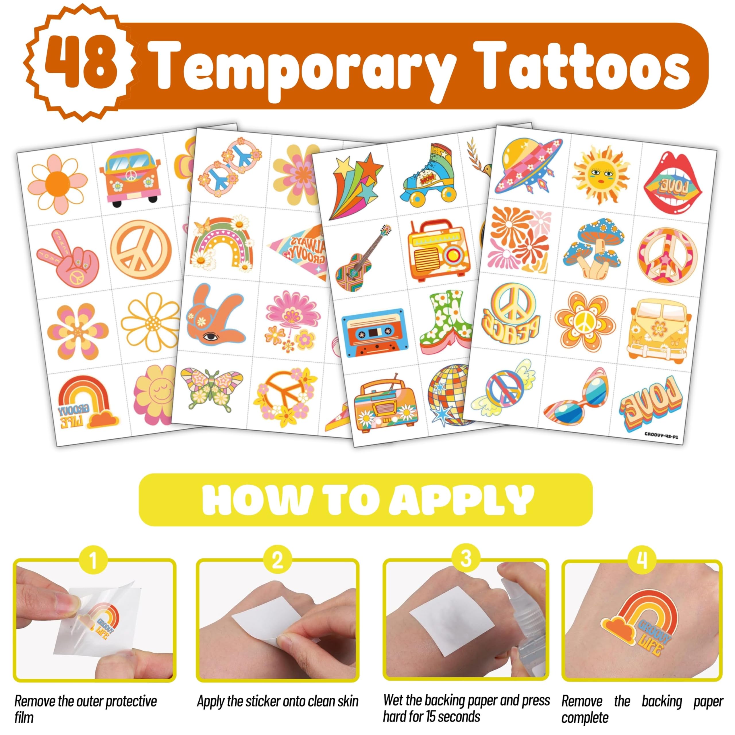 91BALLOONS groovy tattoos accompany classroom rewards with fun, mess-free use