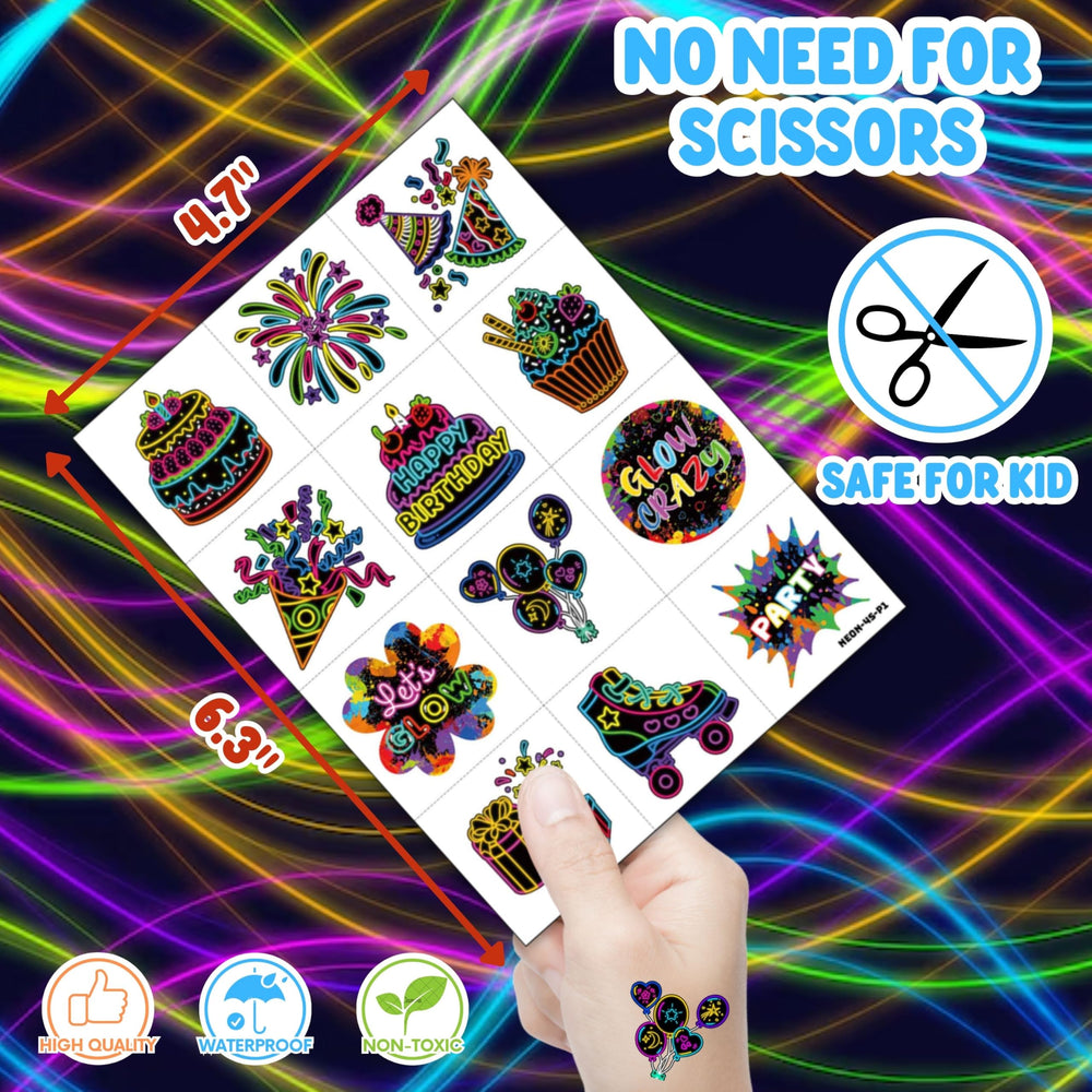 91BALLOONS neon party set fits both indoor and outdoor celebrations.