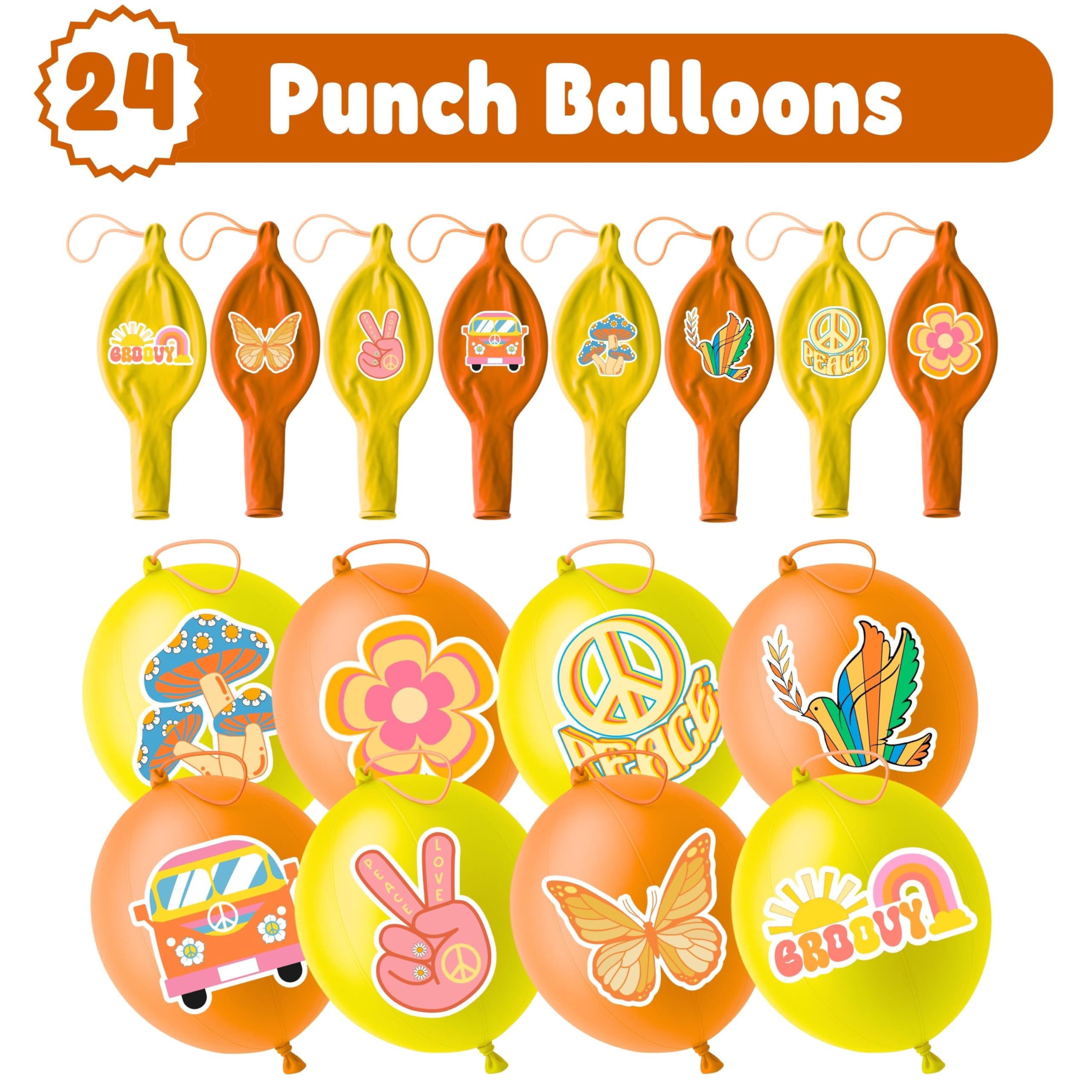 91BALLOONS groovy tattoos easy application with no scissors, ideal for classroom rewards
