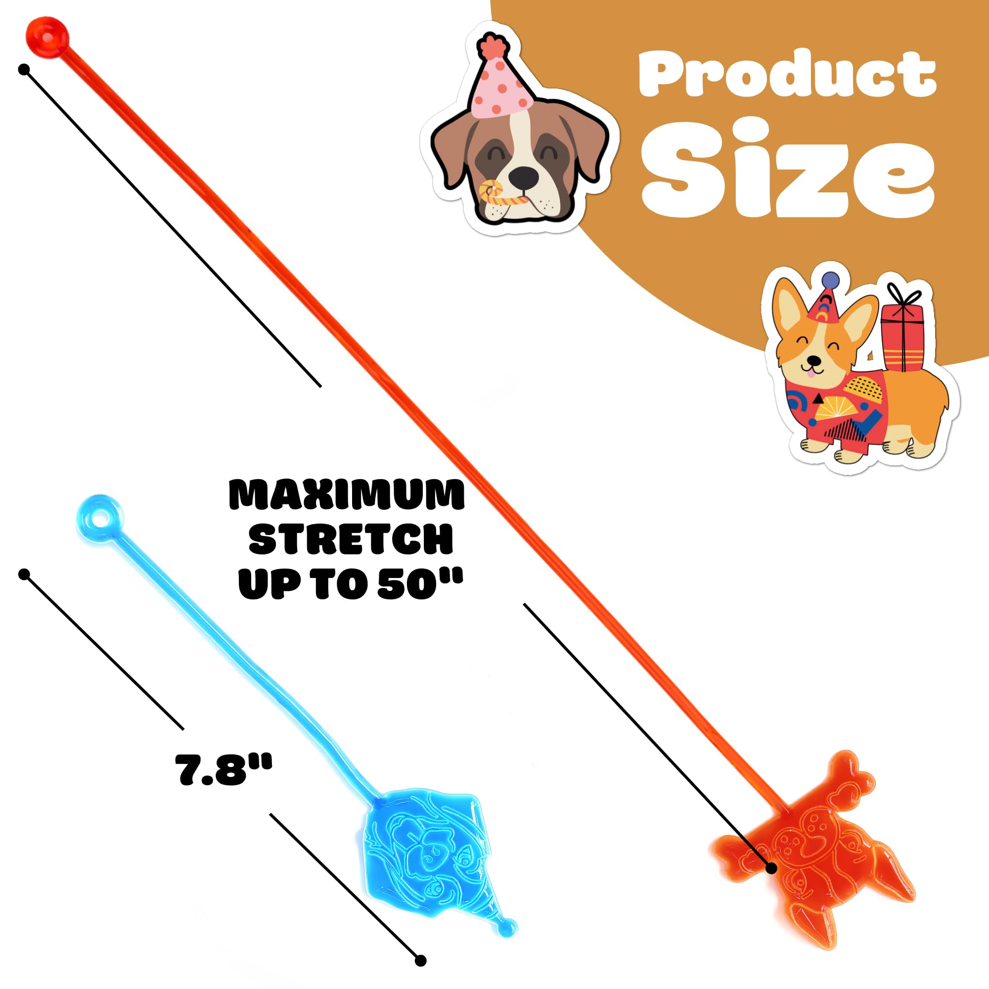 91STICKYHAND dog-themed party favors pack offers stretchy, safe play for kids.