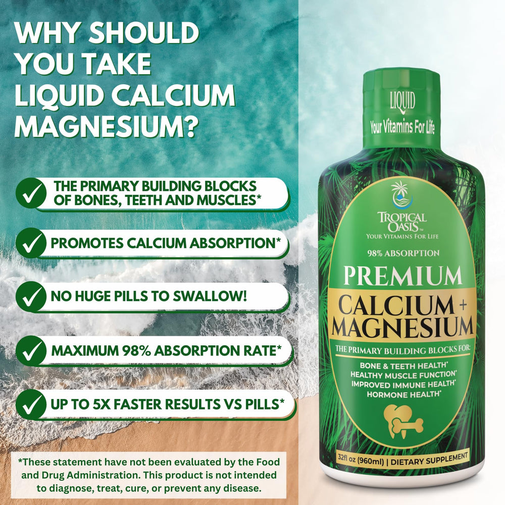 Liquid calcium magnesium with 98 percent absorption rate