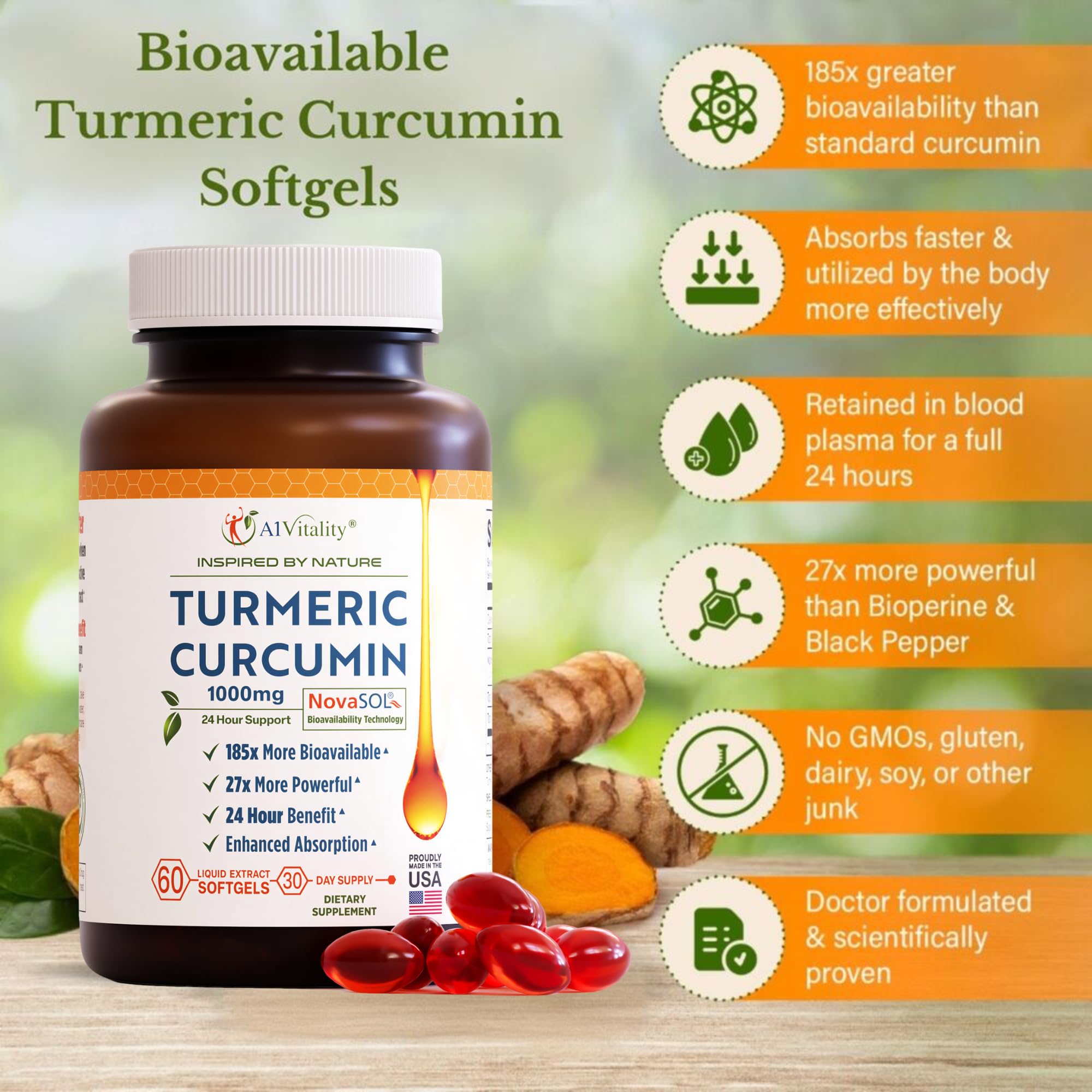 Softgels inside bottle