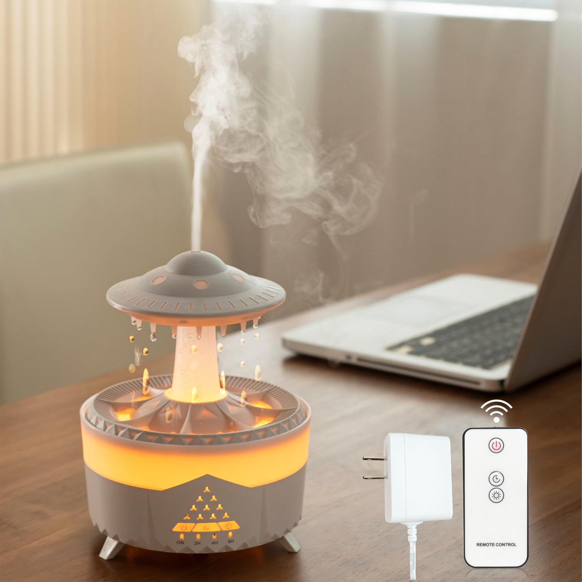 AChoice4U UFO Raindrop essential oil diffuser, 350ml, white