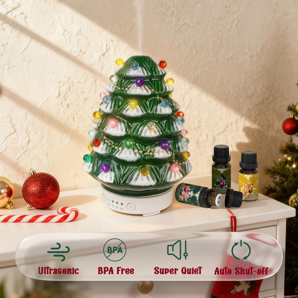 Diffuser in Christmas-themed living room