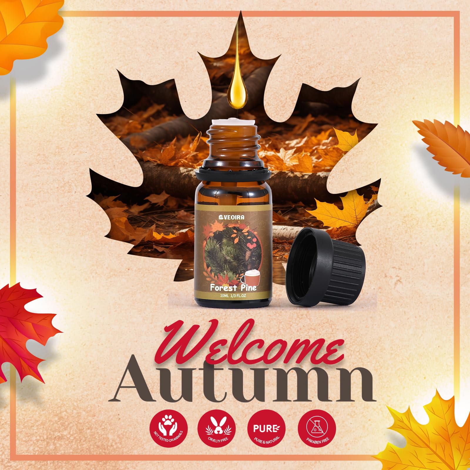 AVEOIRA Autumn Fragrance Oils Set cinnamon bottle