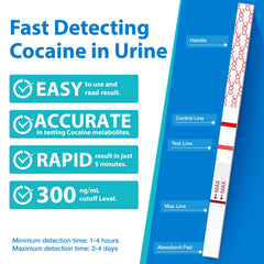 Areta Cocaine Test Strip with urine collection cup included