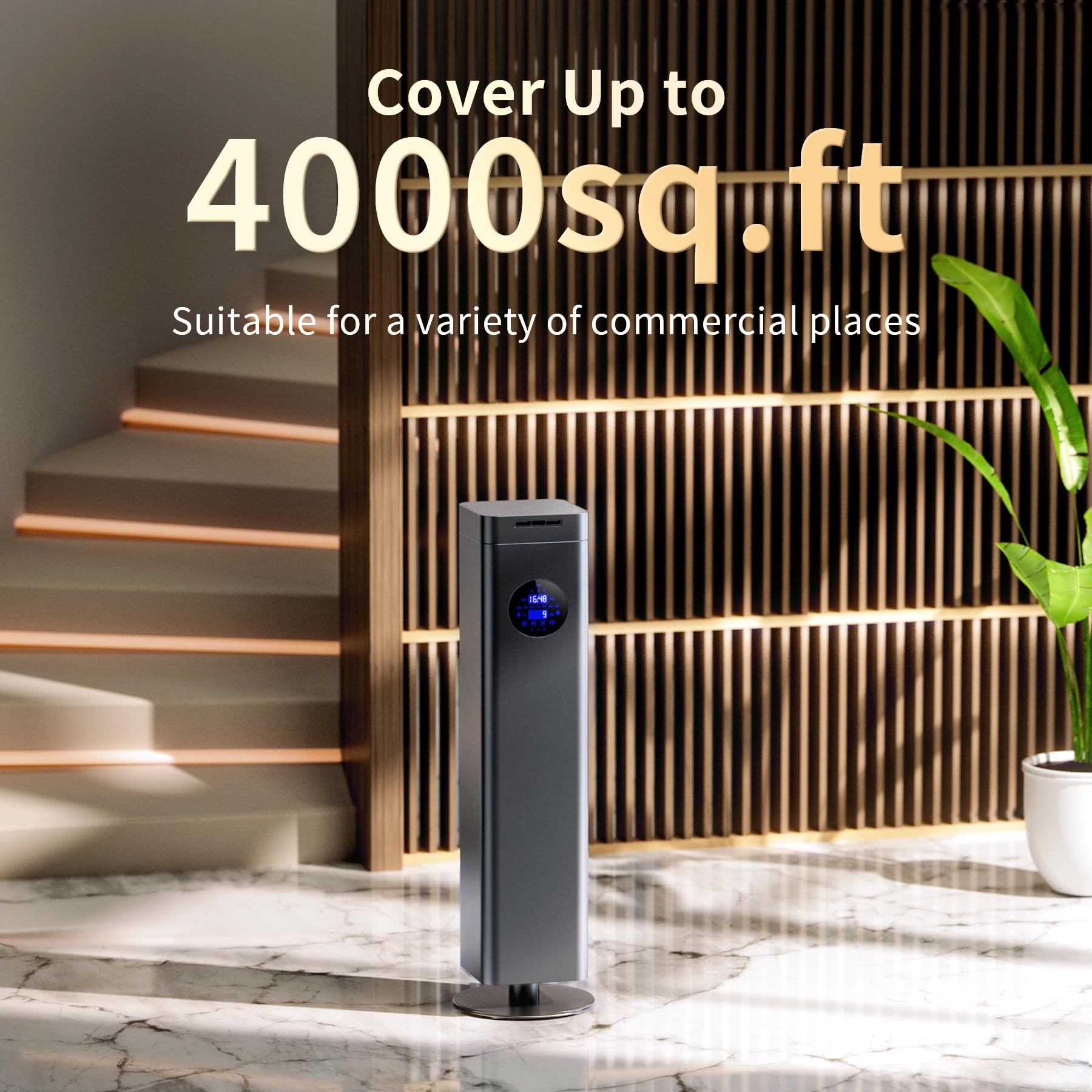 Aromadd 1500ml Scent Air Machine in titanium gray – side view