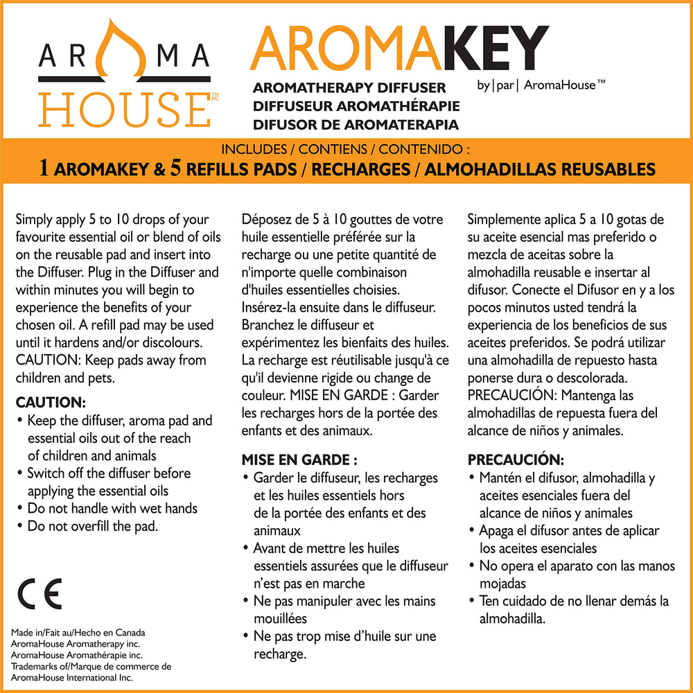 Aromakey diffuser ideal for travel