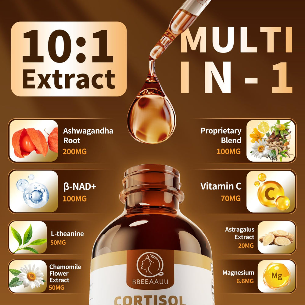 Close-up of Ashwagandha, L-Theanine and Phosphatidylserine ingredients
