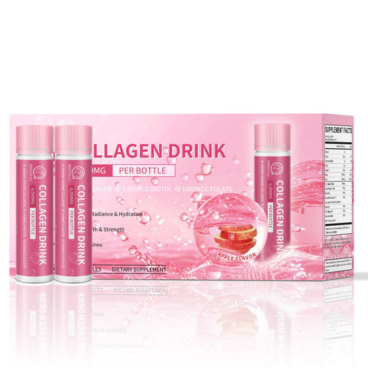 BBEEAAUU Collagen Drink Apple flavor bottle – front view