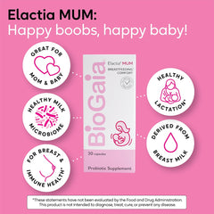 Lactation supplement for moms and babies - BioGaia Elactia