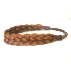 BOBIYA Sunset Brown 5 Strands braided headband close-up weaving detail for easy daily styling.