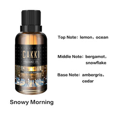 CAKKI Snowy Morning essential oil bottle with packaging 50ml