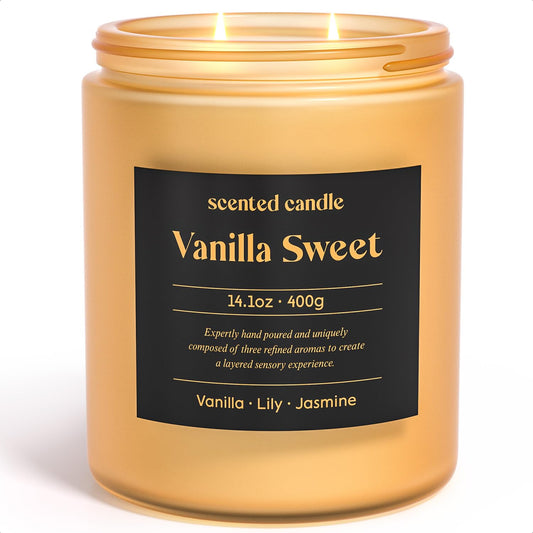 CHILLFLAME Vanilla Candle 14.1 oz front view