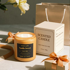 CHILLFLAME Vanilla Candle in an ambient home setting