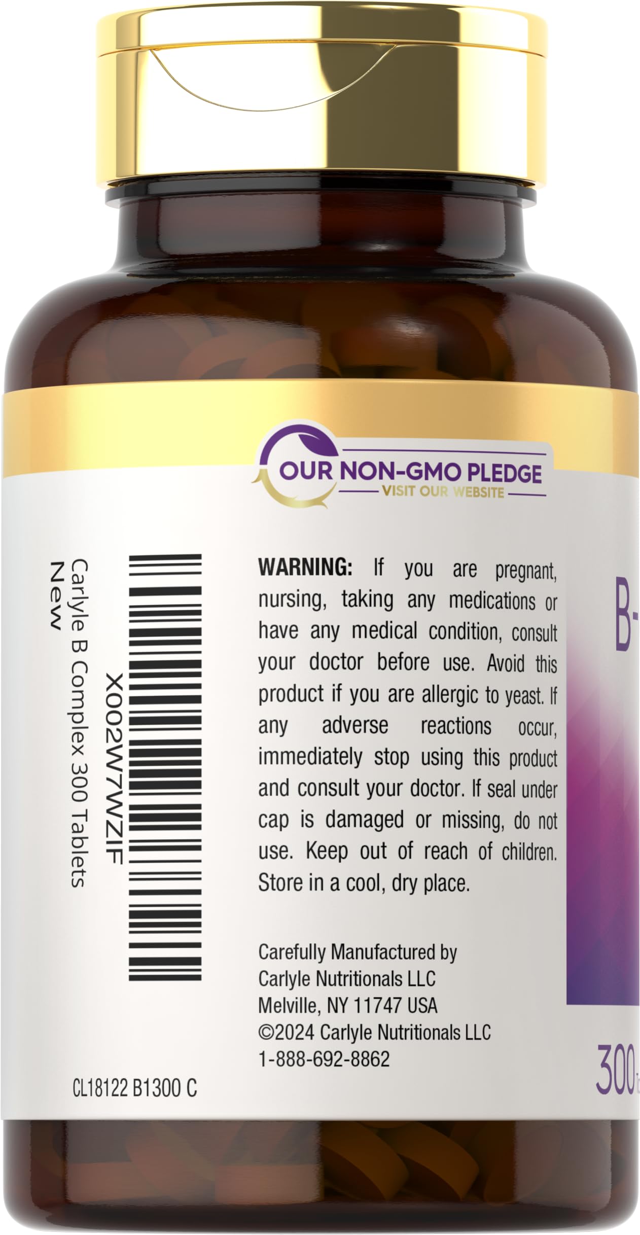 B-Complex 300 tablets displayed next to bottle