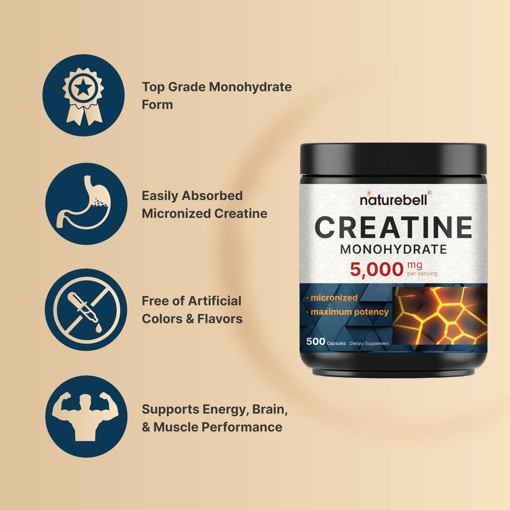 Creatine capsules suitable for pre- or post-workout use